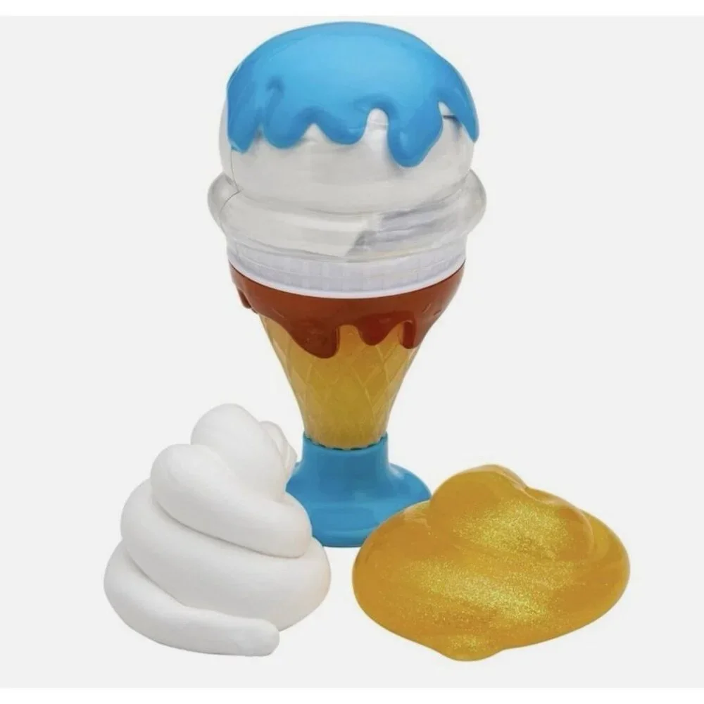 CRA-Z-SLIMY Set of 2 - Cotton Candy Scented Ice Cream Cone Glitter & Butter Slim